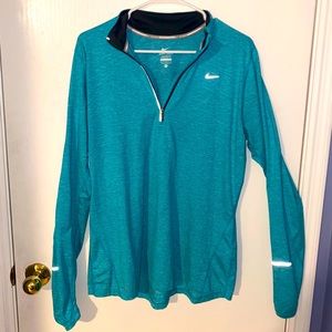 Teal Nike Dry-Fit Quarter Zip